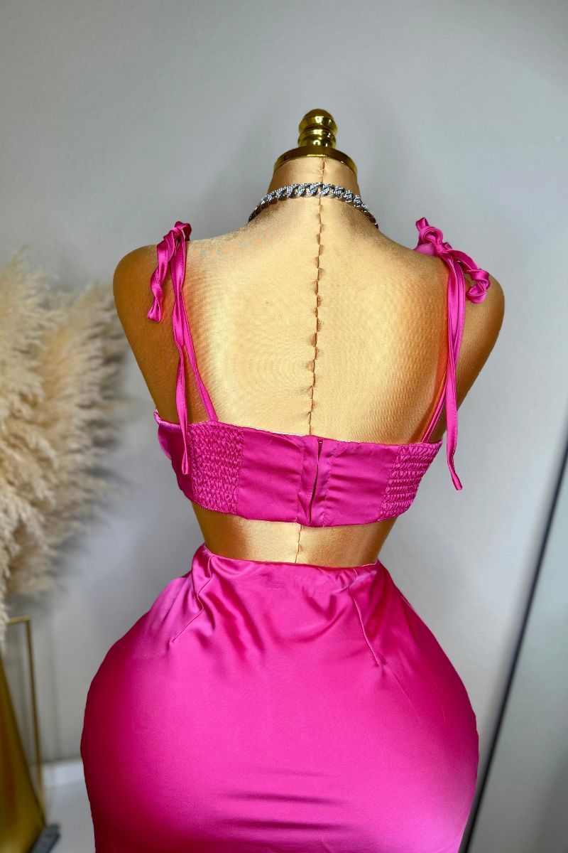 Aria 3-D Skirt Set - Pink