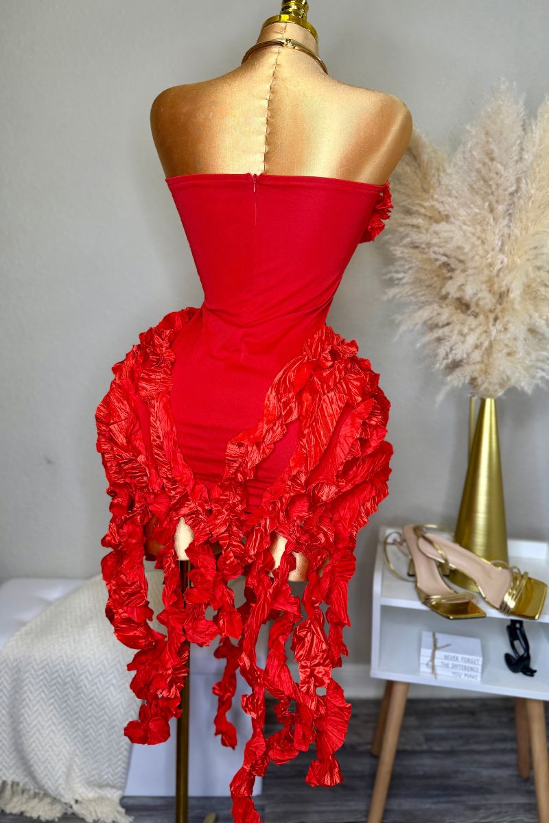 Ruby Ruffle Dress