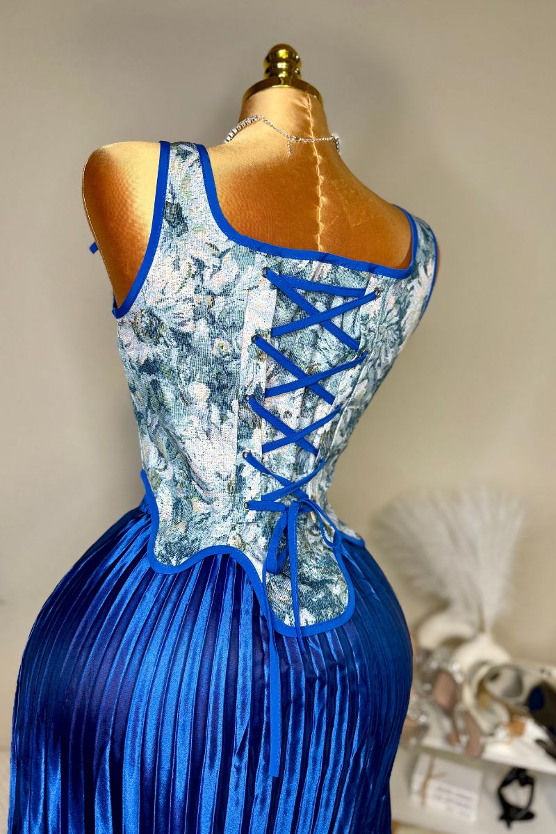 Luna Skirt Set (Blue)