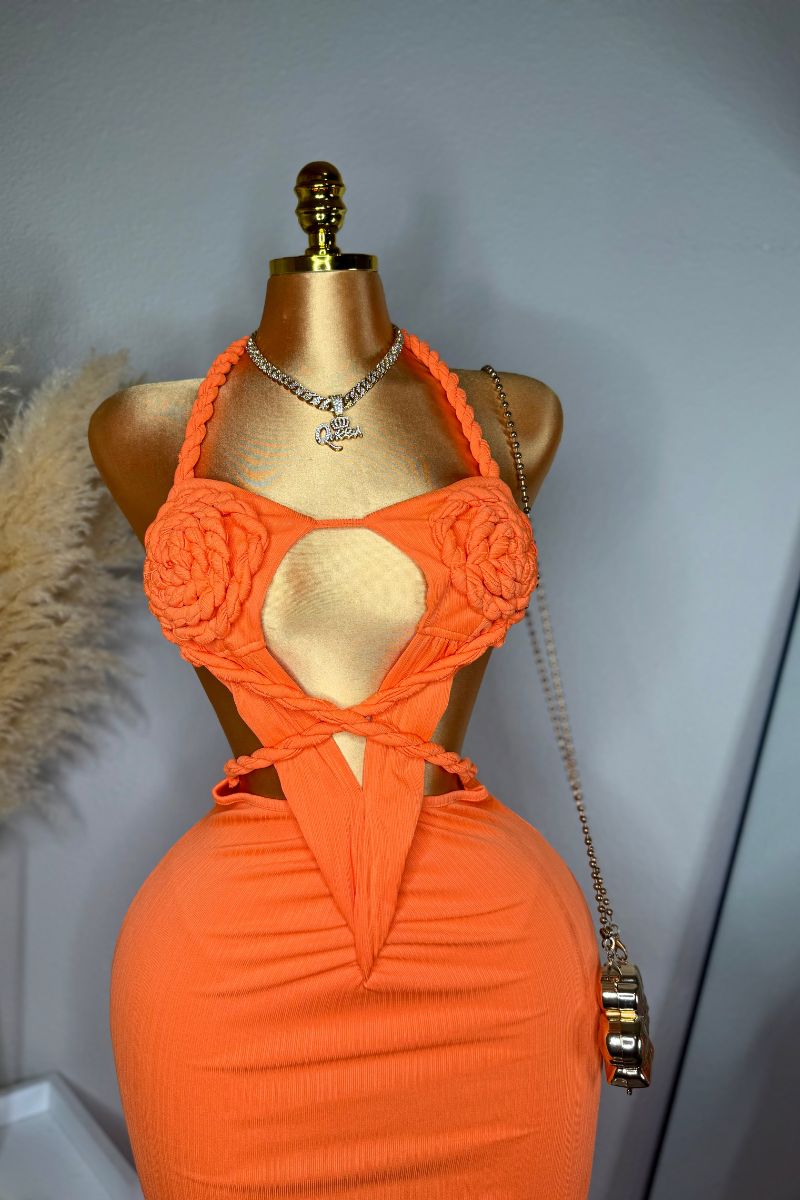 Paradise Rope Dress (Orange)