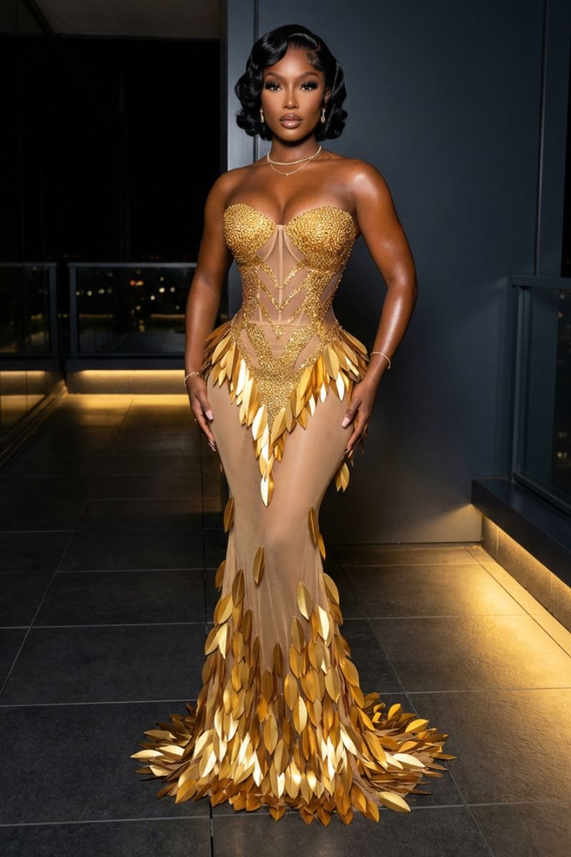 Golden Eclipse Gown