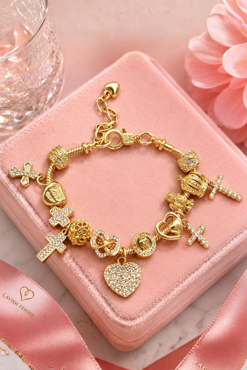 Golden Grace Charm Bracelet