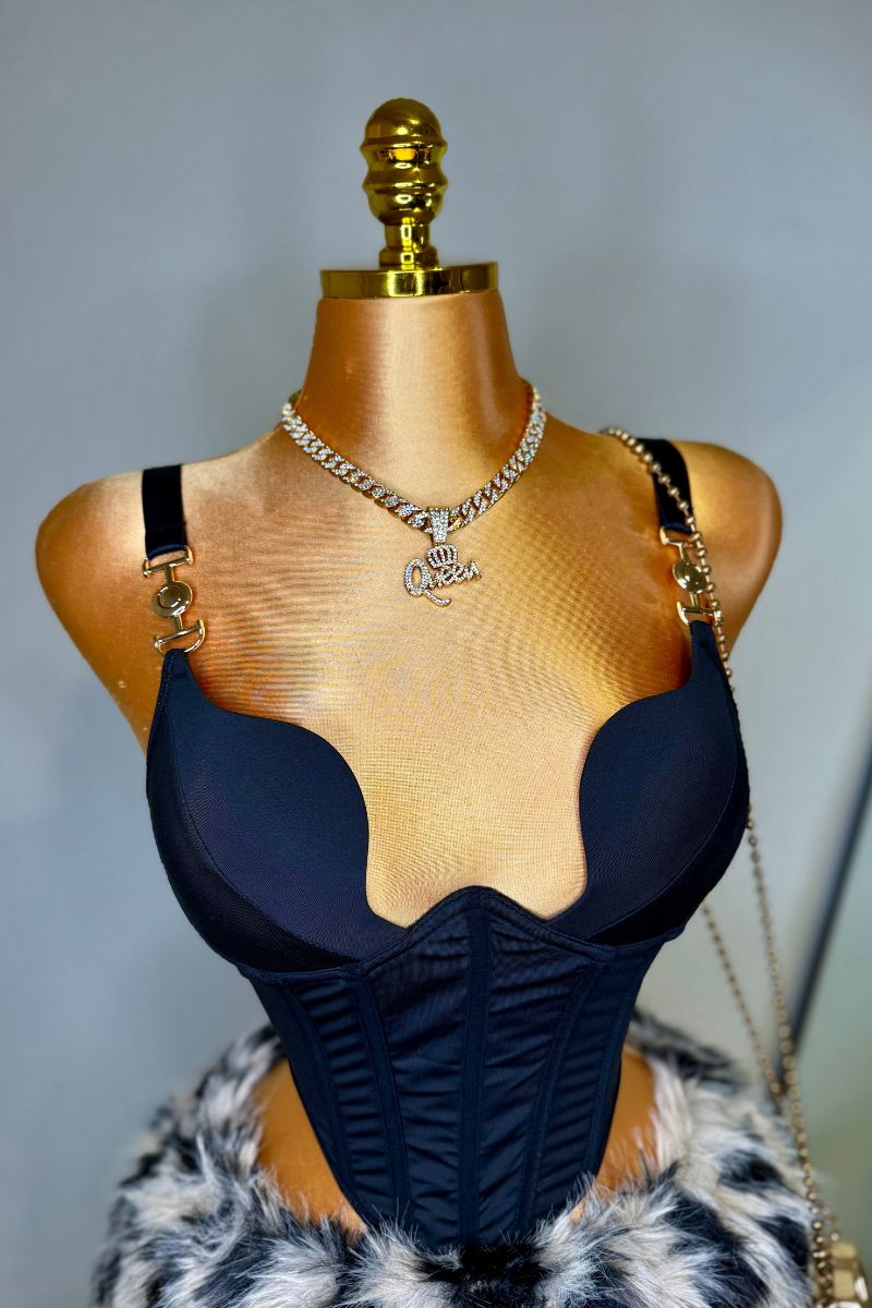 Selena Corset Top - Black