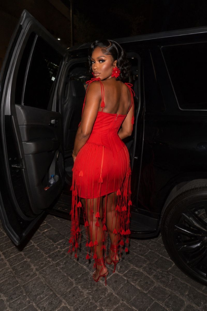 Romance in Red Dress