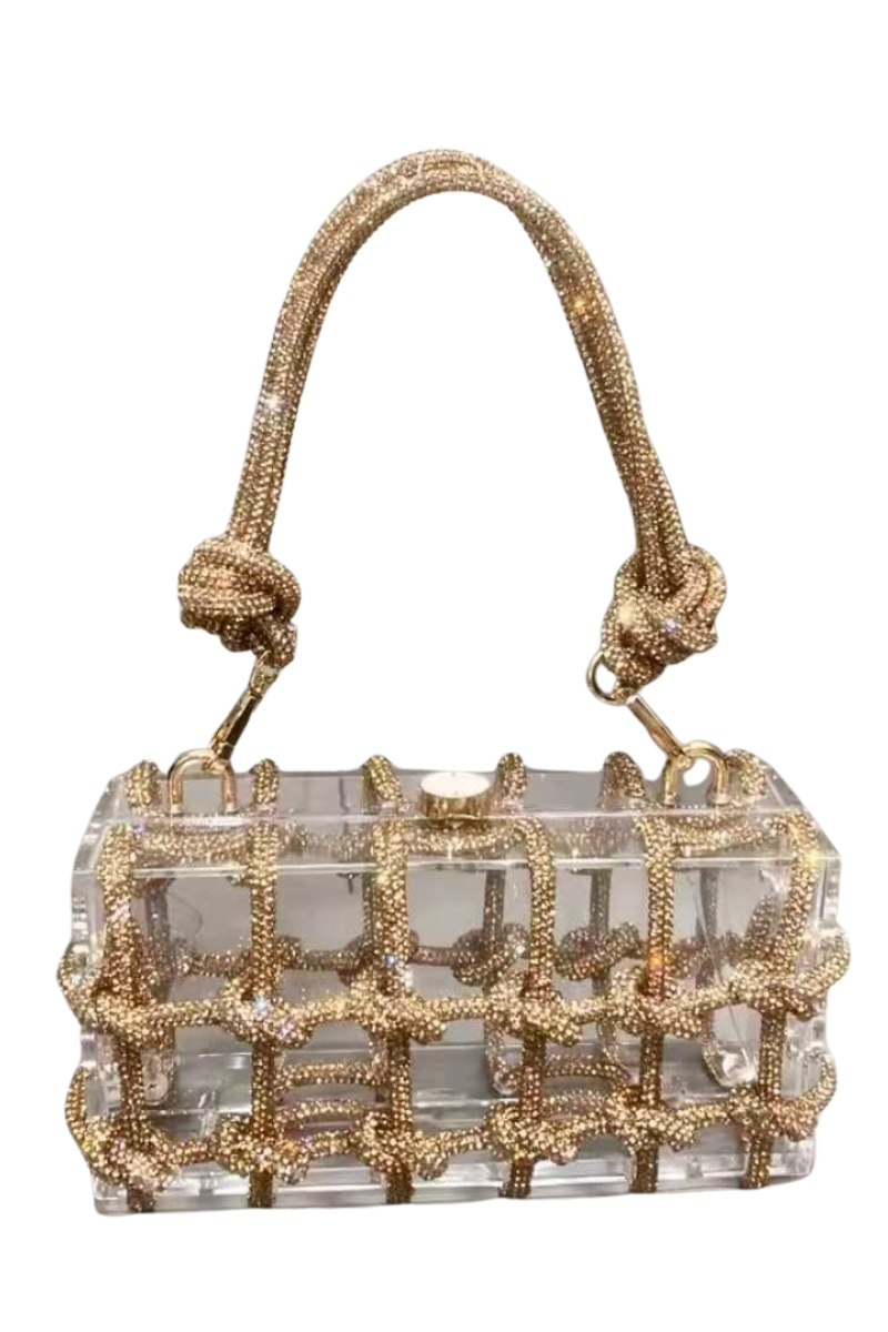 Crystal Clutch - Gold/Silver